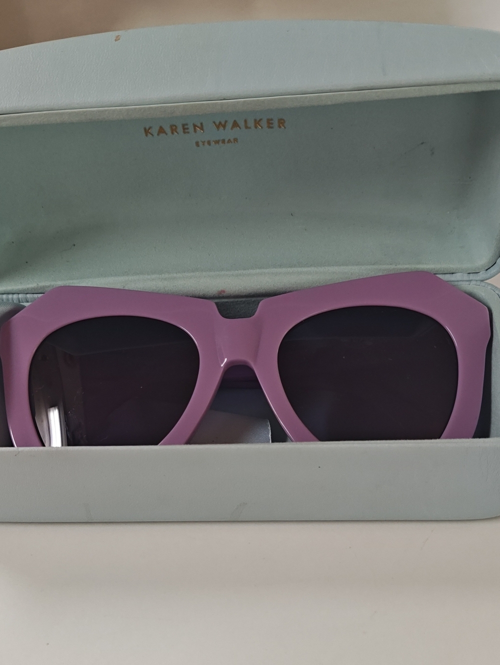 Karen Walker Women's Chunky Lilac Sunglasses - Fashionable UV Shades - Picture 2 of 8